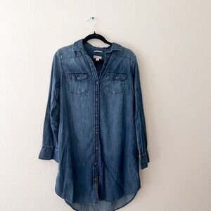 Merona Blue Denim Long Sleeve Dress